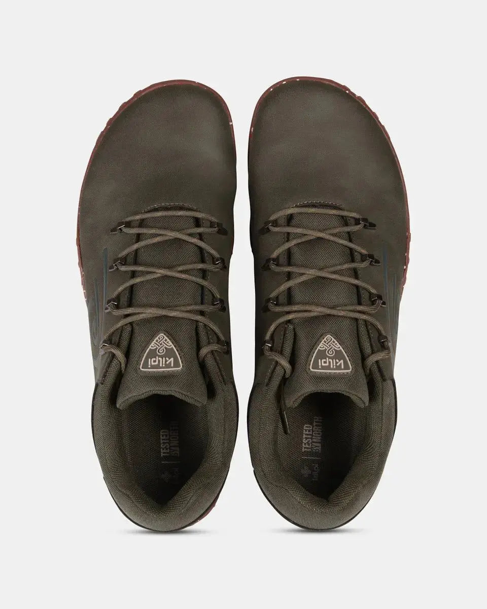 Kilpi Barelo Low-U Green - Zapatillas Barefoot para Senderismo