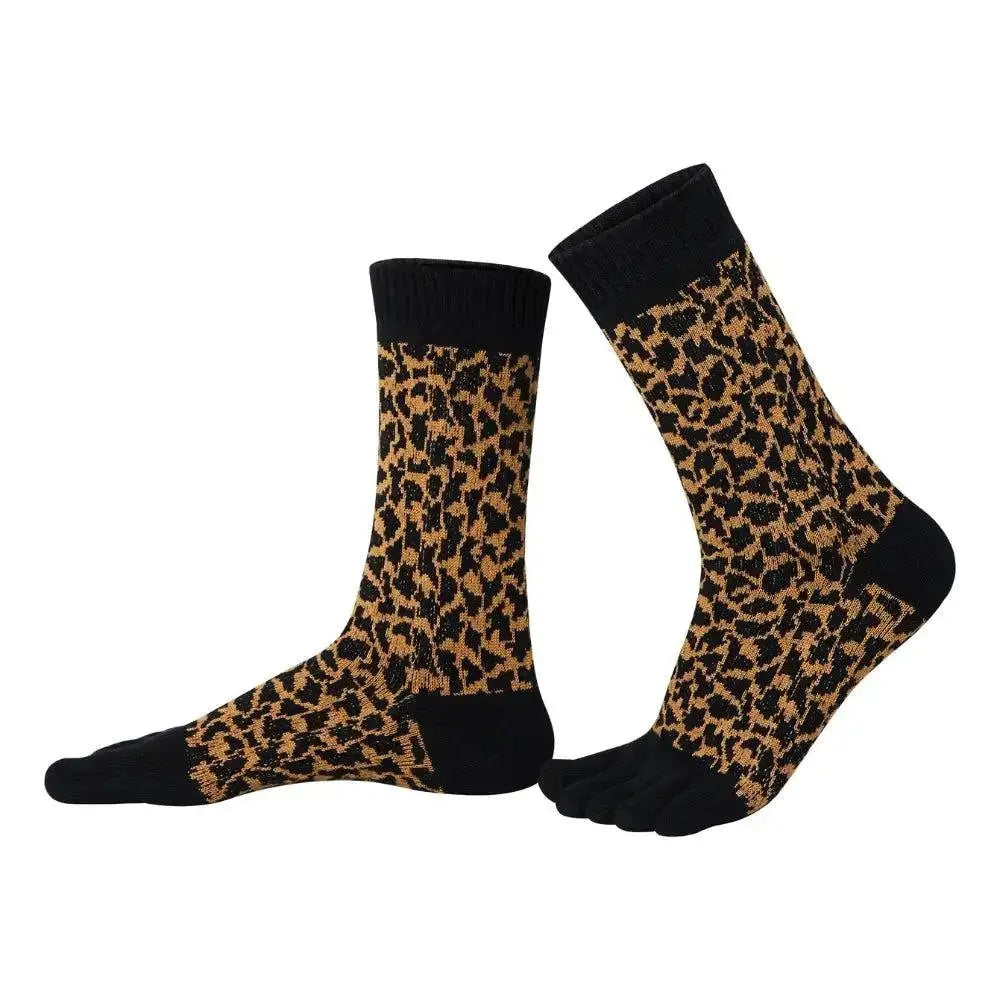 Knitido Trailer Garden Leopard - Calcetines de Dedos en Estampado Animal