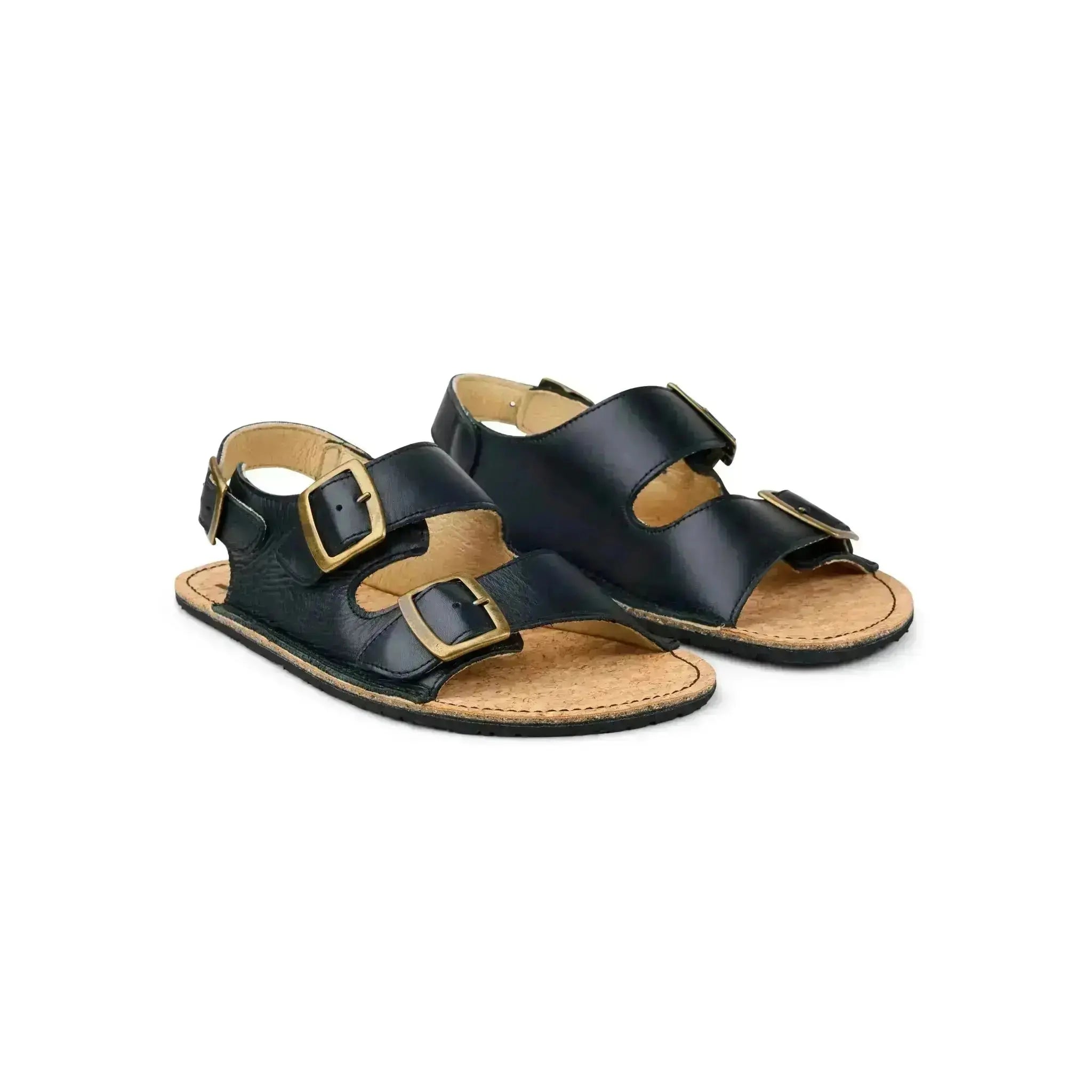 Koel - Ada Black - sandalias barefoot triple hebilla negras para mujer