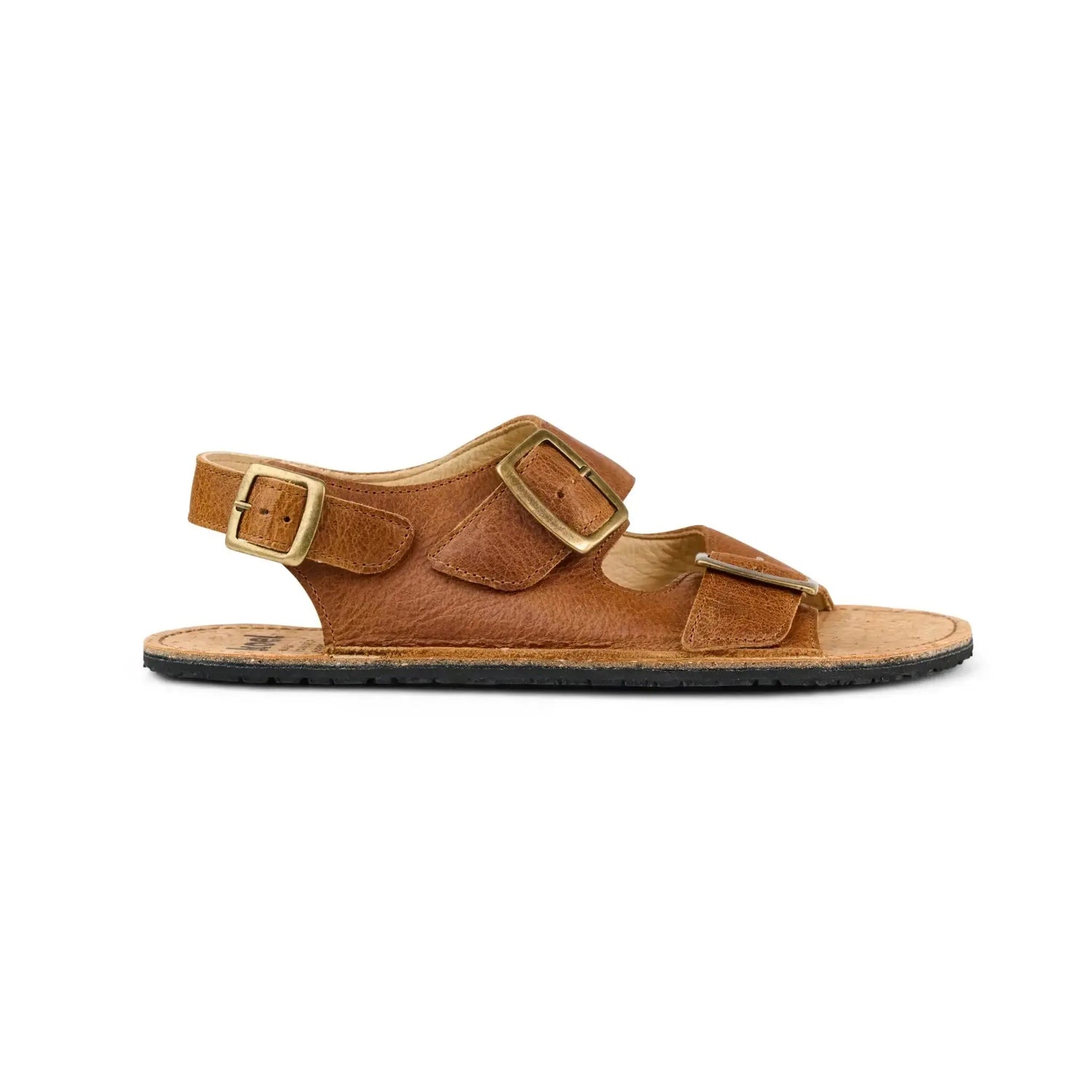 Koel - Ada Cognac - sandalias barefoot triple hebilla