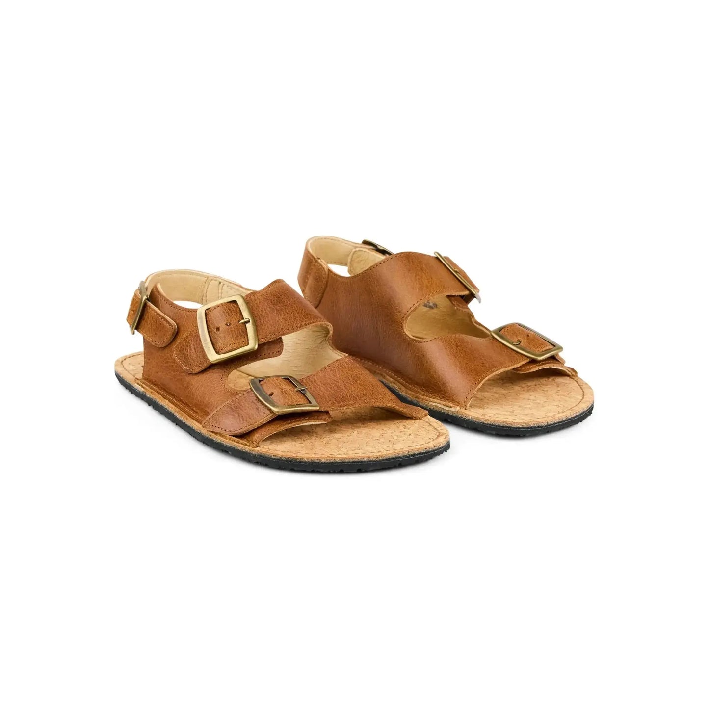 Koel - Ada Cognac - sandalias barefoot triple hebilla