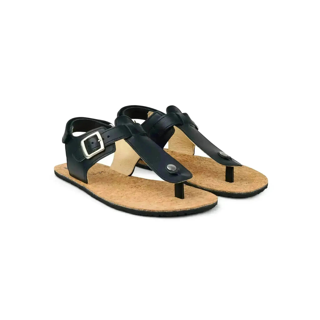 Koel - Ariana Napa Black - sandalias barefoot de dedo negras para mujer