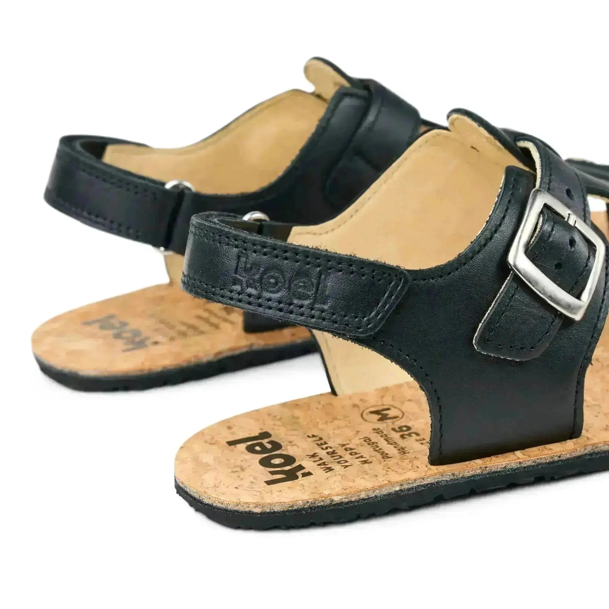 Koel - Ariana Napa Black - sandalias barefoot de dedo negras para mujer