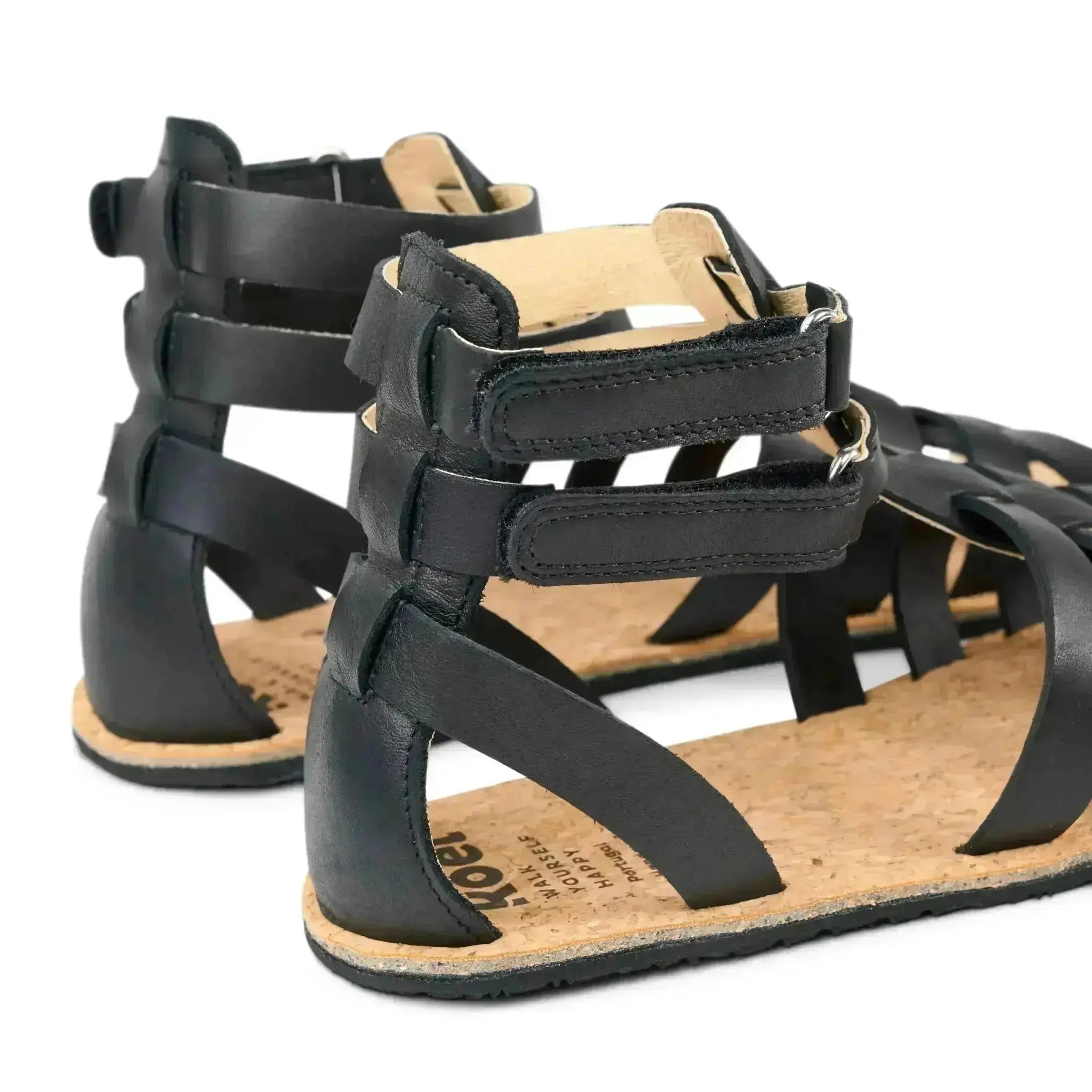 Koel - Aurelia Napa Black - Sandalias romanas barefoot negras para mujer