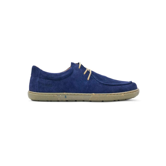 Koel - Fago Suede Navy - Náuticos barefoot "Wallabee"