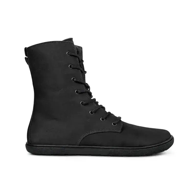 Koel - Faro Lambswool Black - Botas barefoot calientes unisex negras