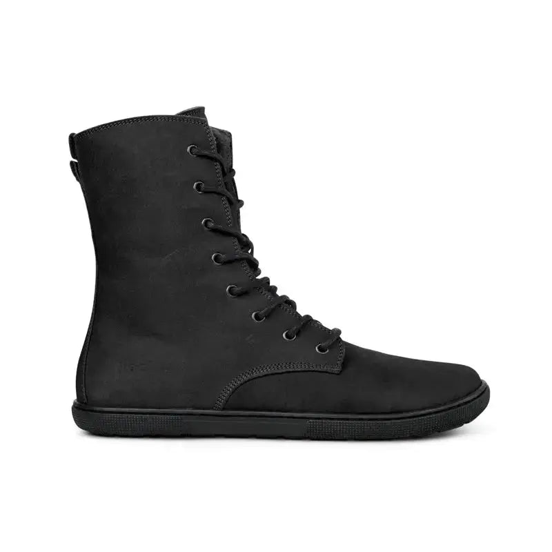 Koel - Faro Lambswool Black - Botas barefoot calientes unisex negras