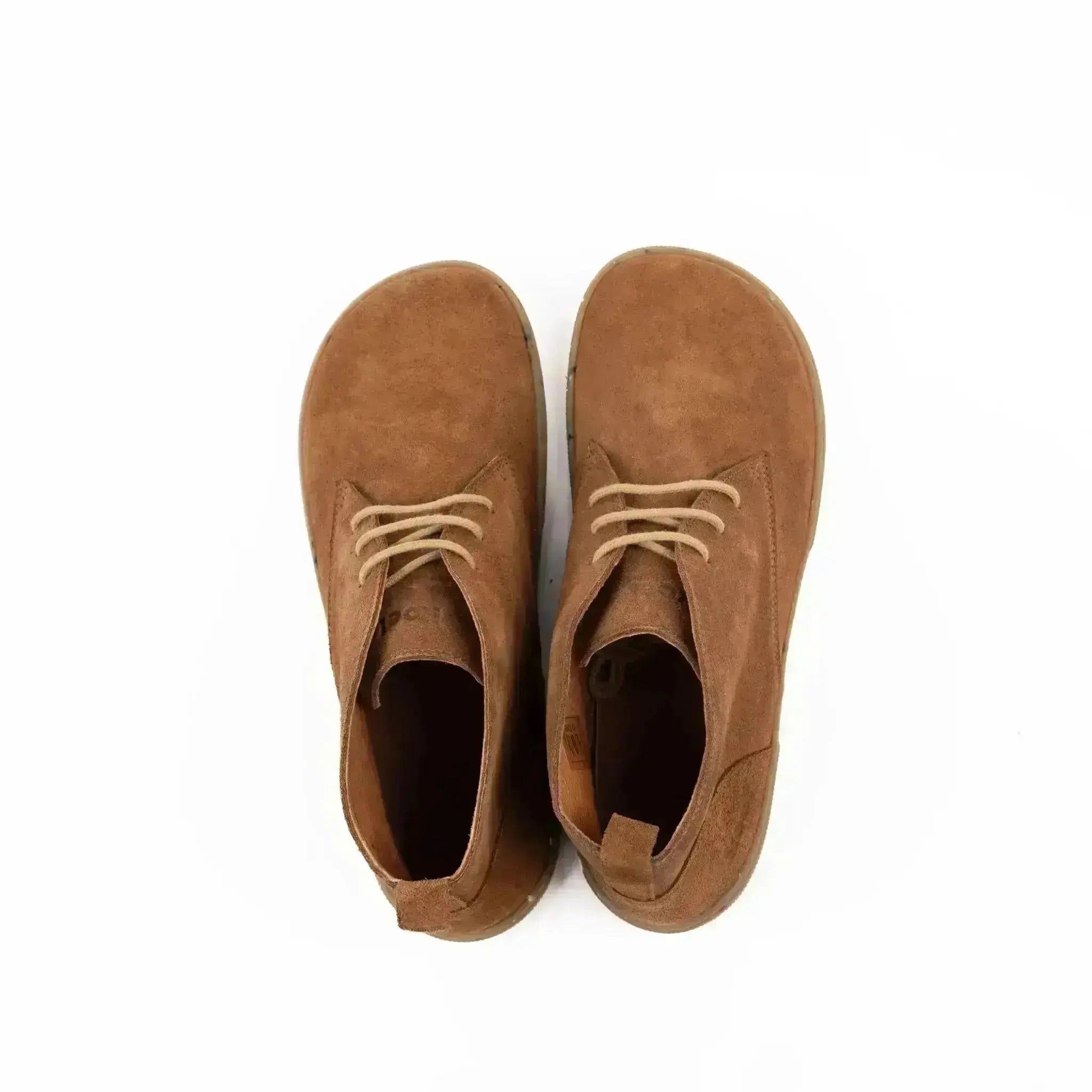 Koel - Fea Suede Eco Cognac - Bottines barefoot basses en daim