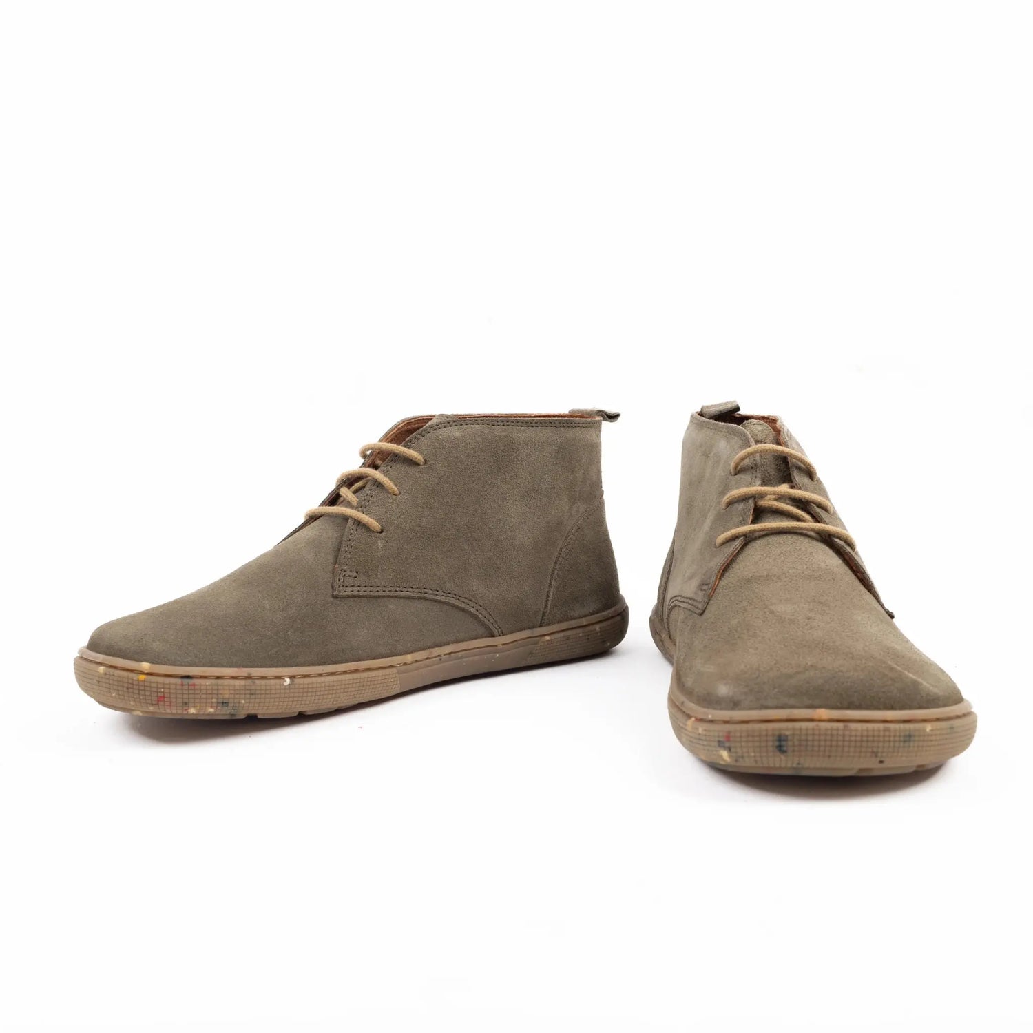 Koel - Fea Suede Eco Olive - Botines barefoot bajos de ante