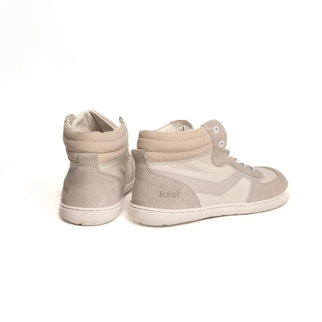 Koel - Florita White - Zapatillas barefoot retro de caña alta para mujer