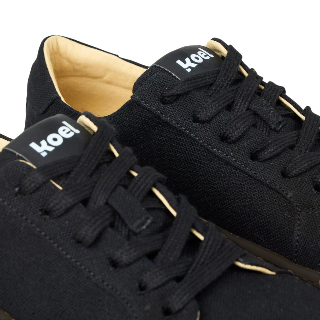 Koel Hazel Canvas All Black - Lonetas barefoot de mujer negras