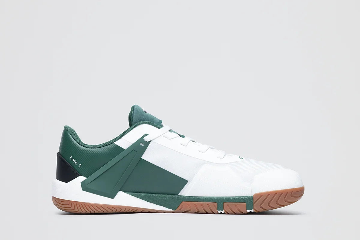 Notace Koto 1 Men White Green - Zapatillas barefoot de hombre para deportes de raqueta en pista
