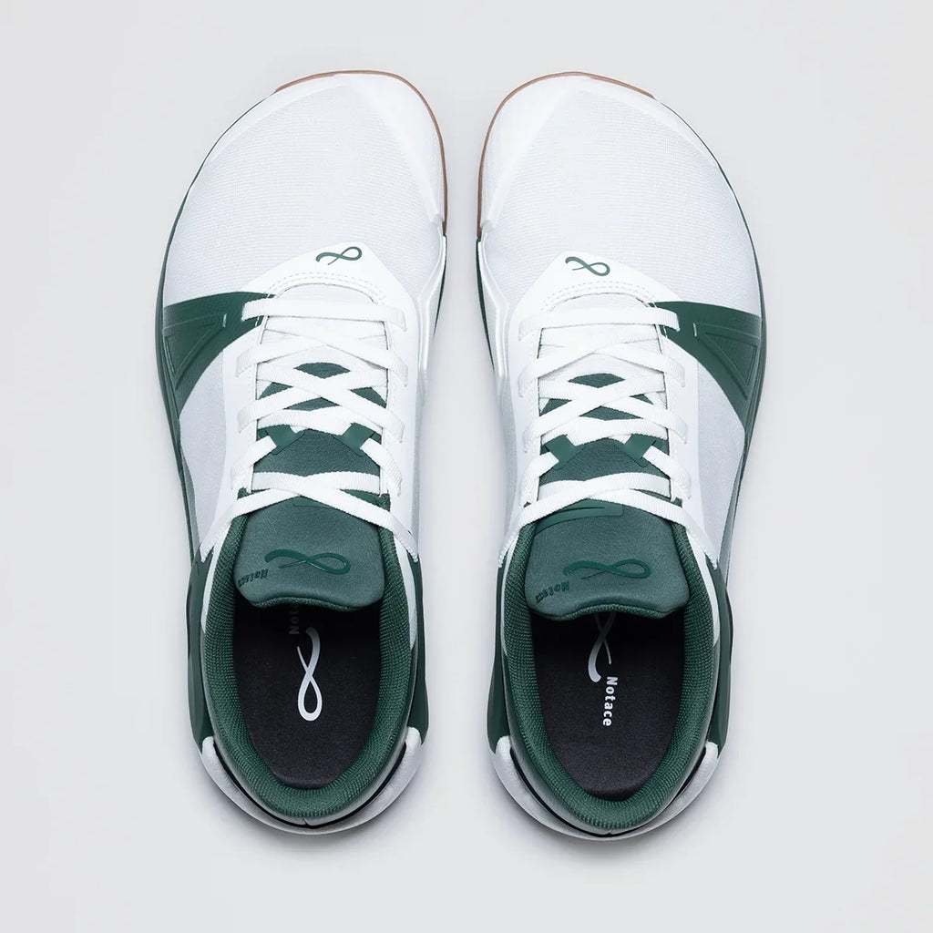 Notace Koto 1 Men White Green - Zapatillas barefoot de hombre para deportes de raqueta en pista