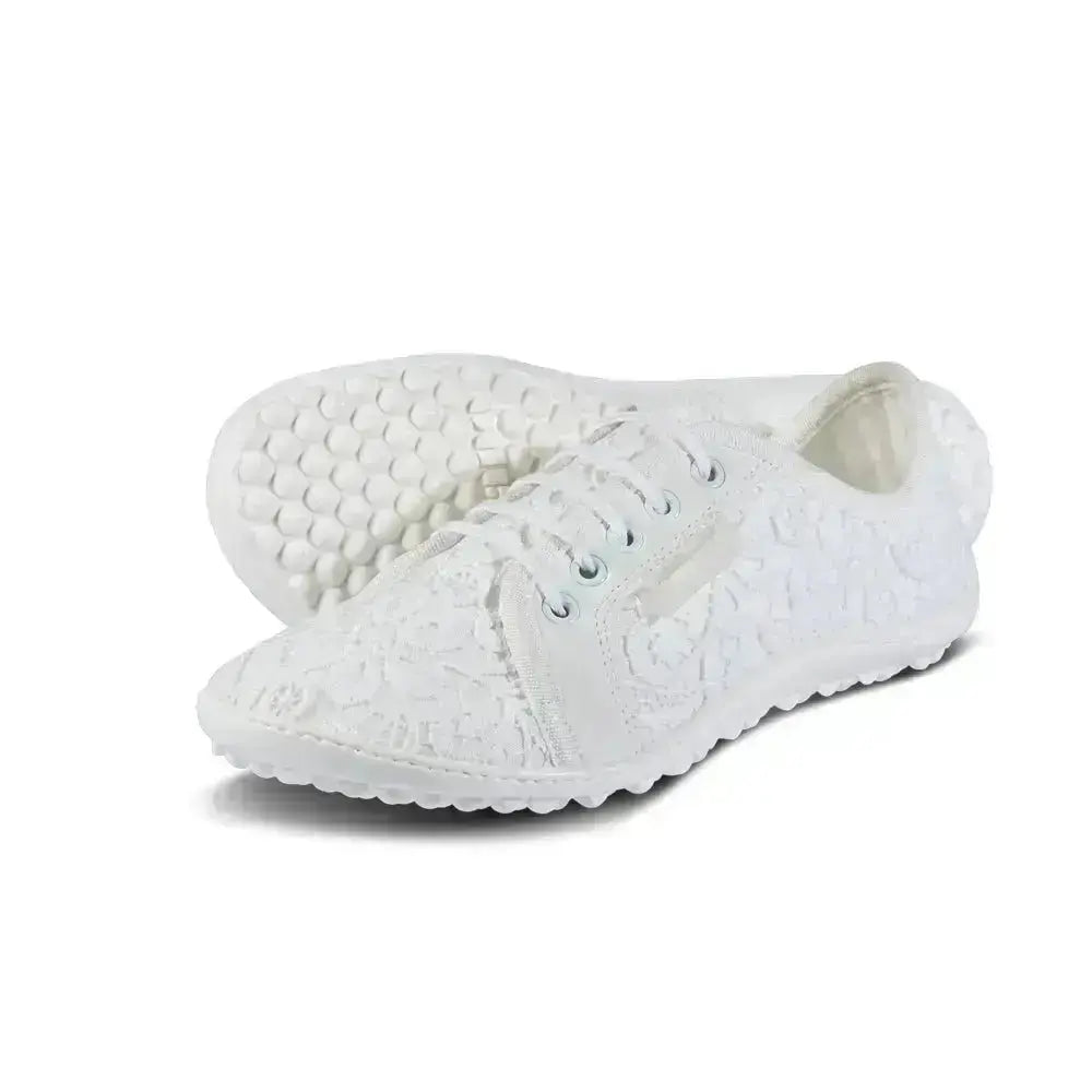 Leguano Amalfi Bianco - Zapatillas barefoot elegantes de mujer blancas