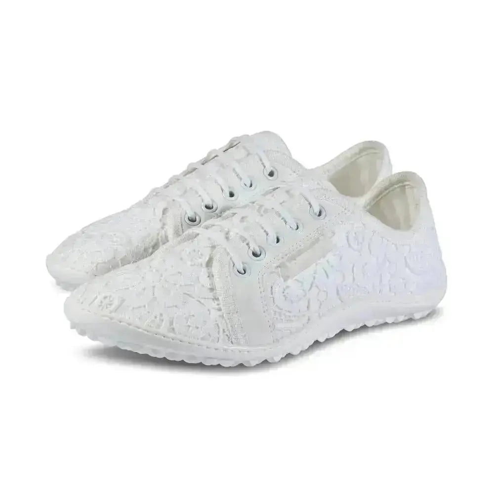 Leguano Amalfi Bianco - Zapatillas barefoot elegantes de mujer blancas