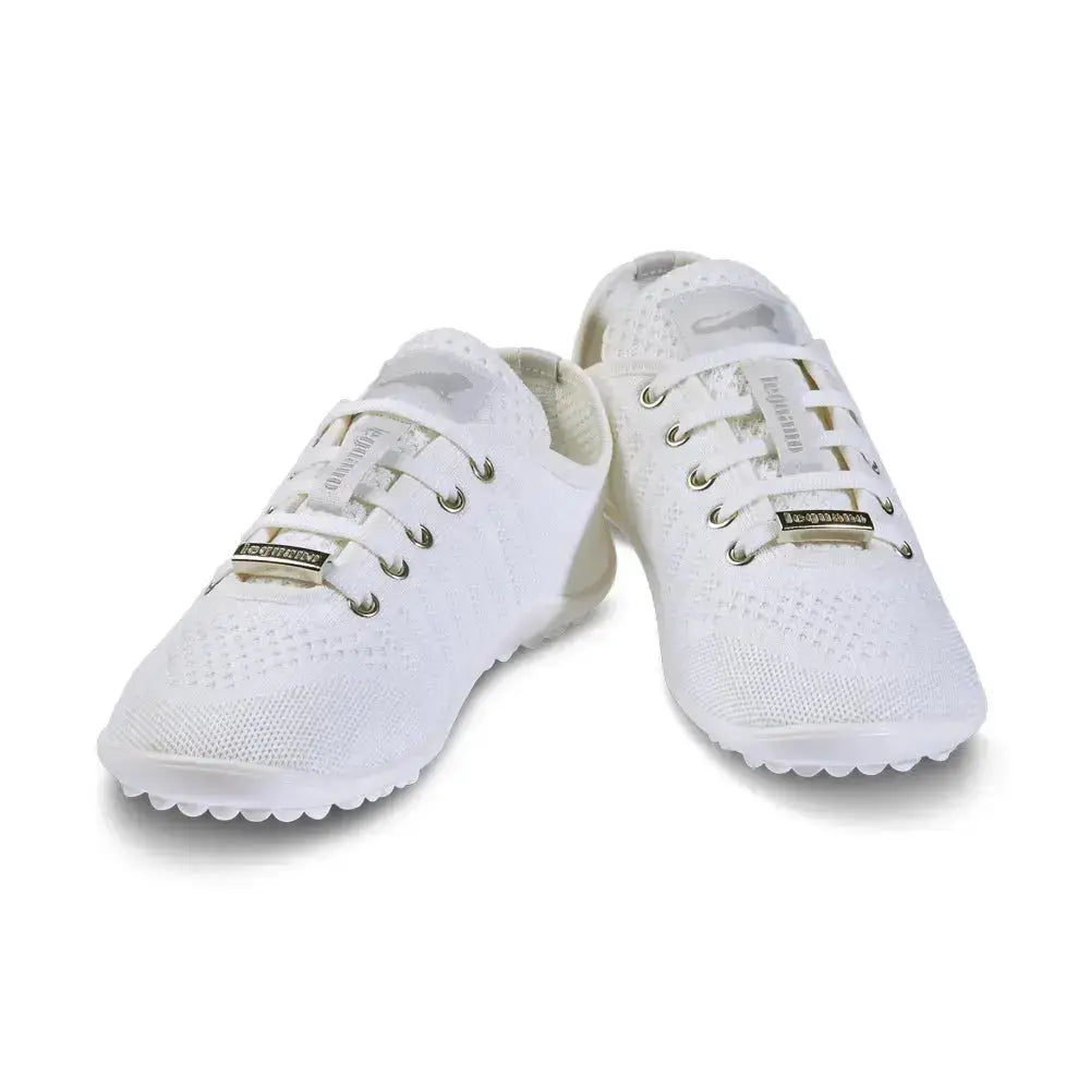 Leguano Go: White - Deportivas barefoot elegantes