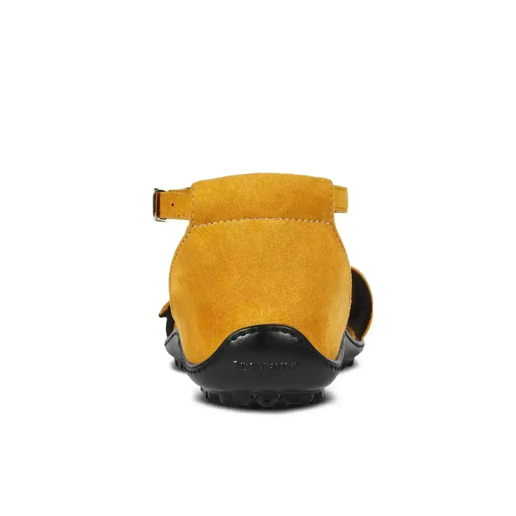 Leguano Jara Gelb - Sandalias barefoot elegantes amarillas para mujer