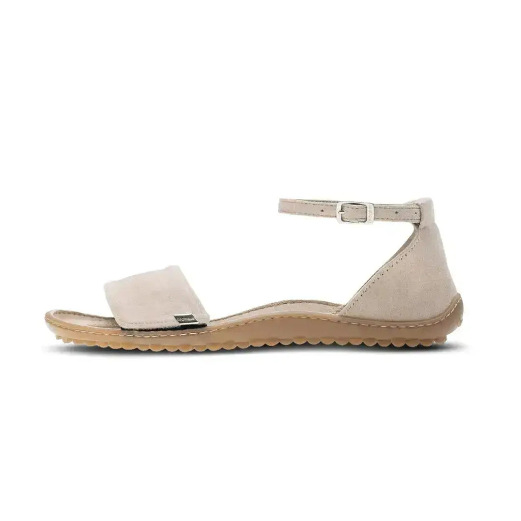 Leguano Jara Sand - Sandalias barefoot elegantes beige para mujer