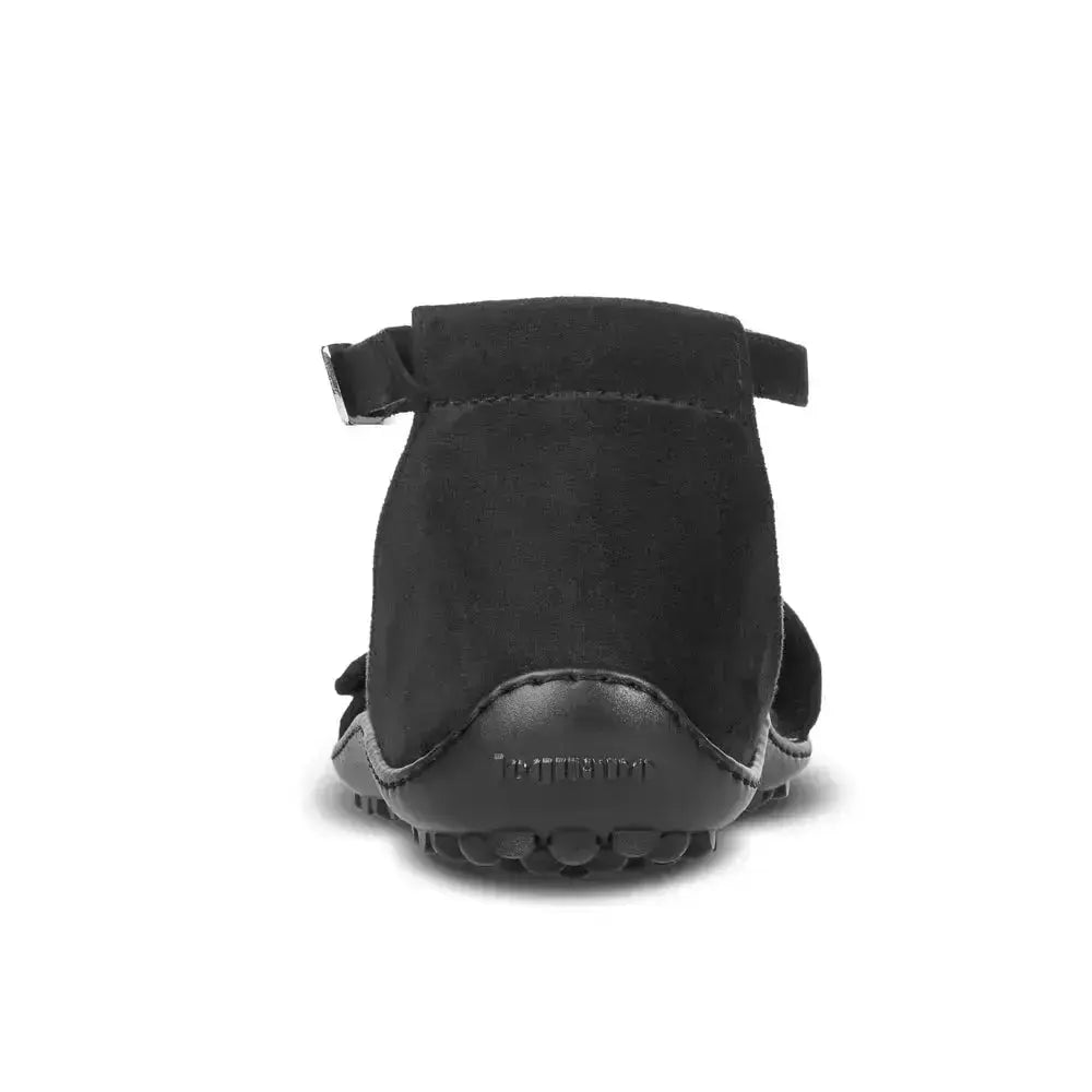 Leguano Jara Schwarz - Sandalias barefoot elegantes negras para mujer