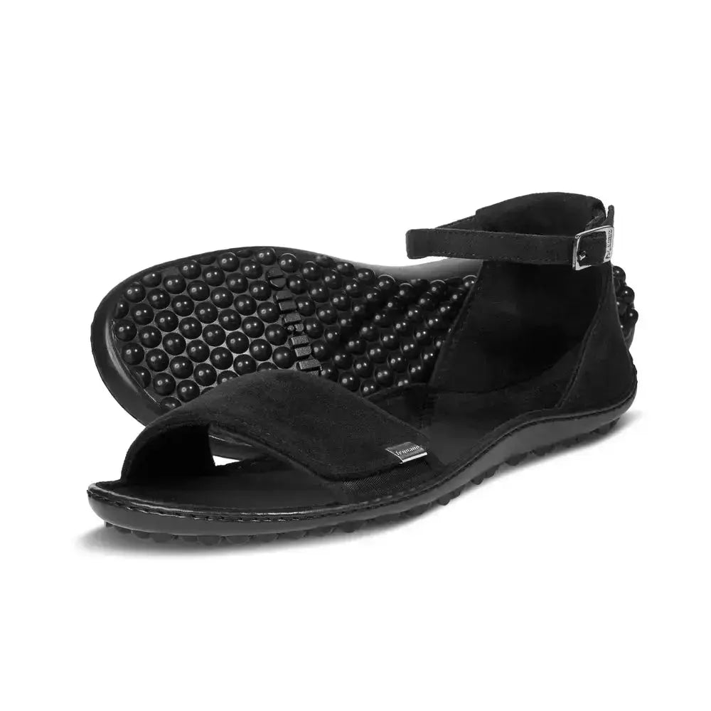 Leguano Jara Schwarz - Sandalias barefoot elegantes