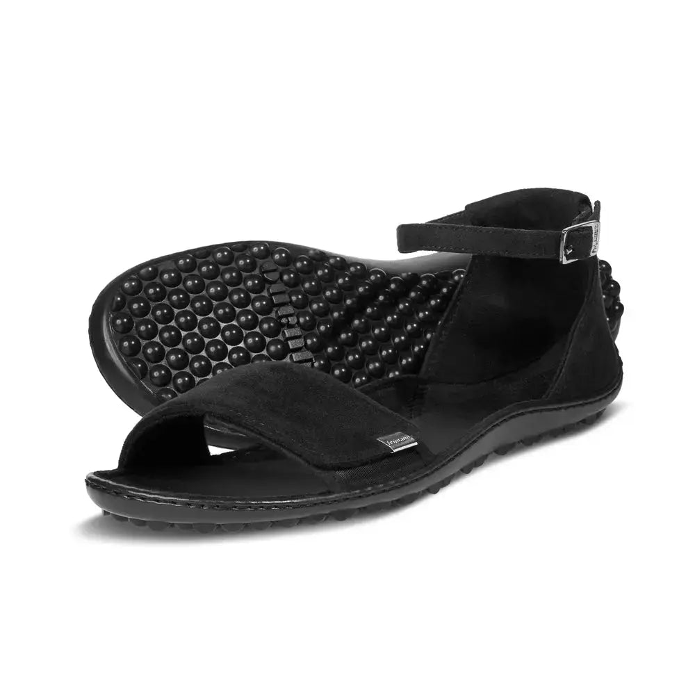 Leguano Jara Schwarz - Sandalias barefoot elegantes
