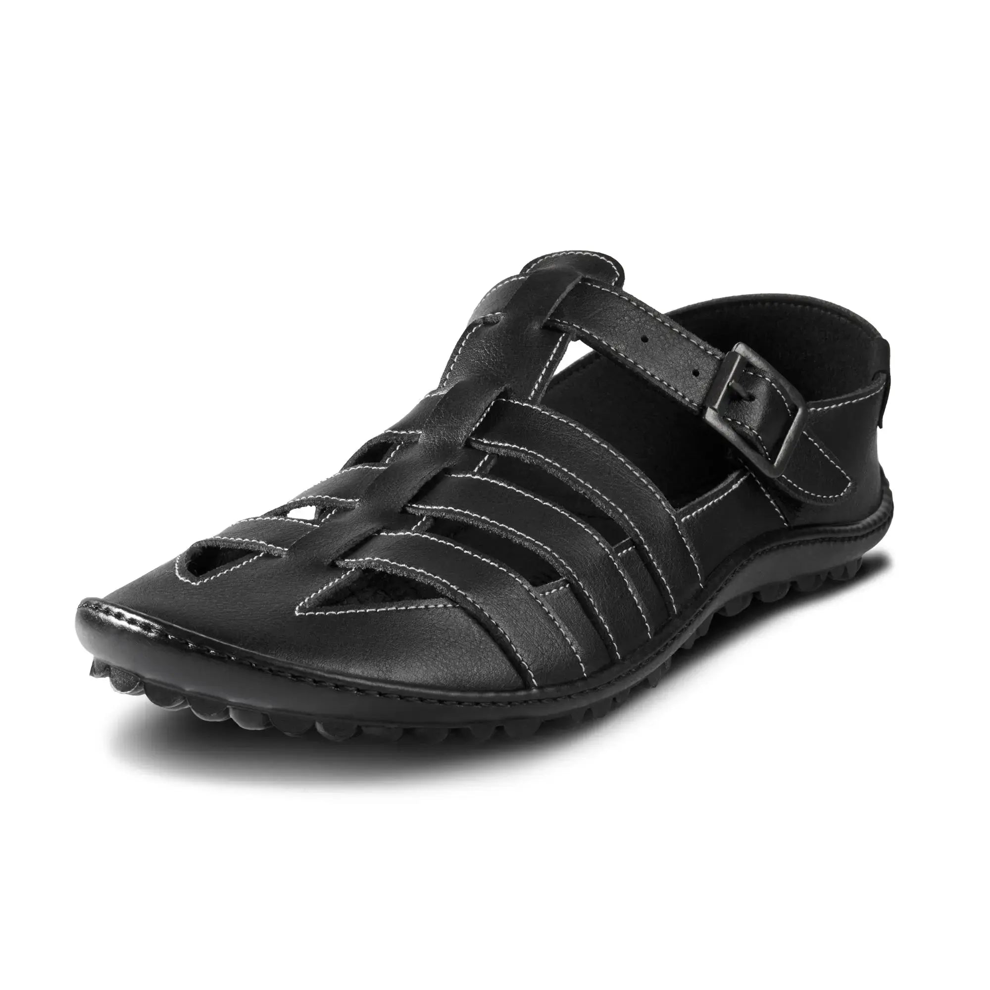 Leguano - Jaro Noir - Sandales barefoot homme