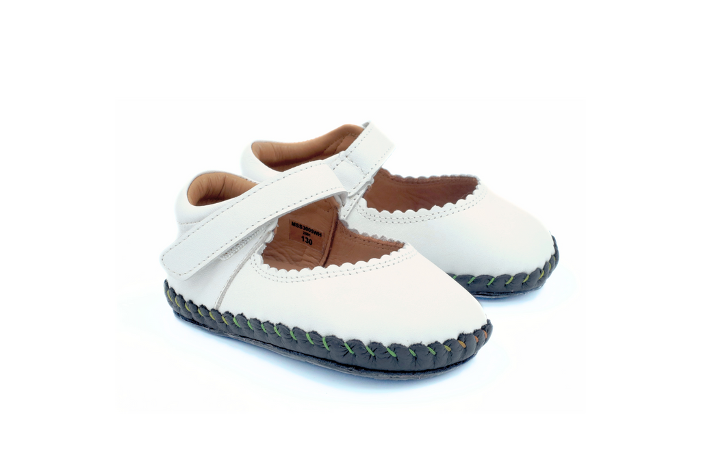 Minimus - Little Dove White - merceditas respetuosas de primeros pasos blancas