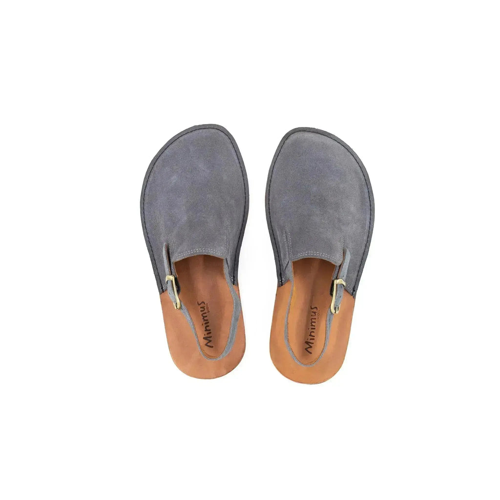 Minimus - Mallard Grey Suede - zuecos barefoot grises