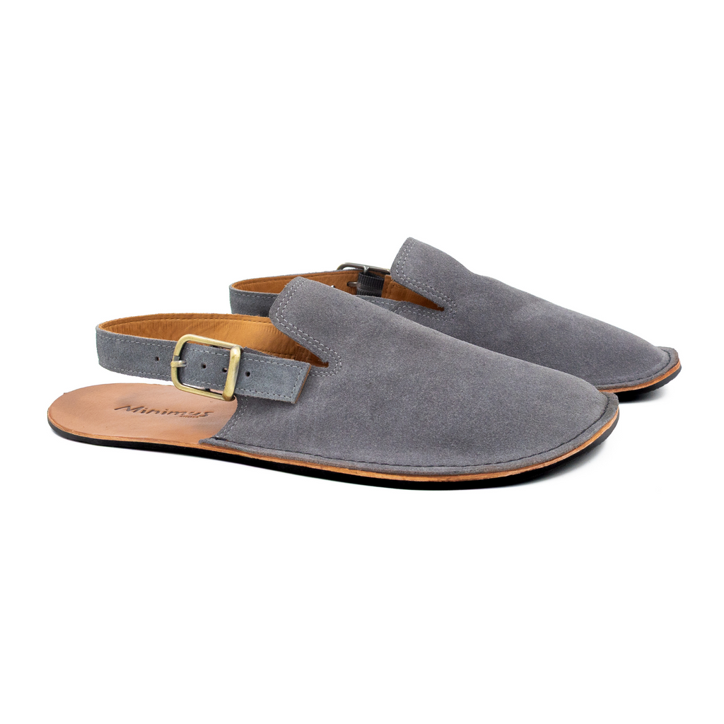 Minimus - Mallard Grey Suede - zuecos barefoot grises