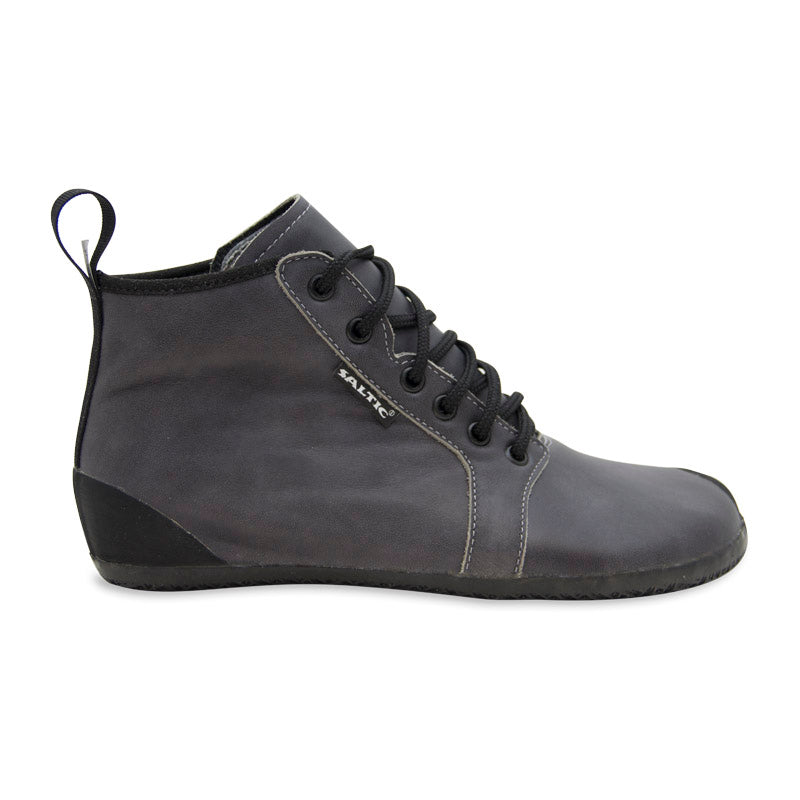 Saltic Vintero Anthracite - Botines barefoot otoñales con membrana térmica gris oscuro