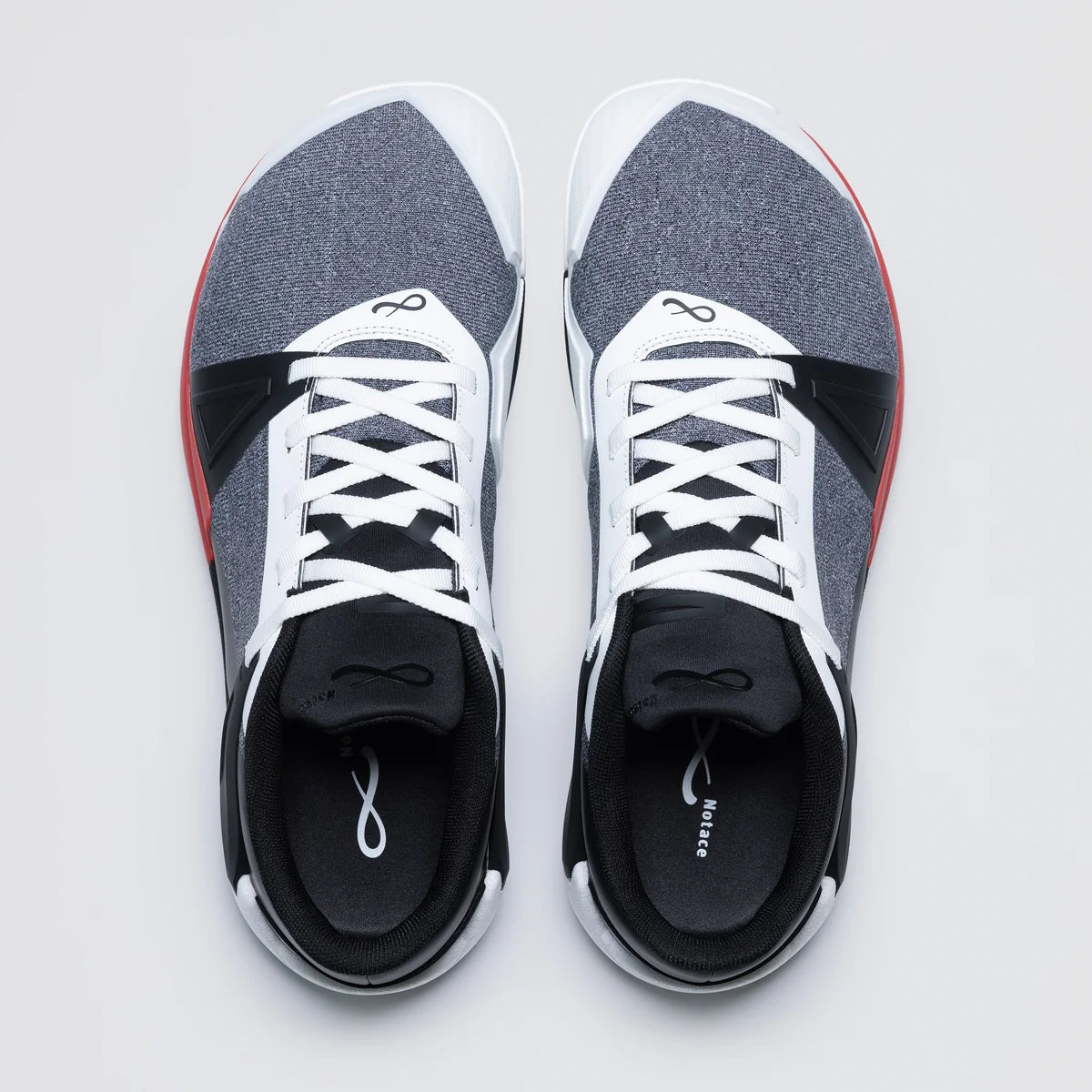 Notace Koto 1 Men Red-Heathered Grey - Zapatillas barefoot de hombre para deportes de raqueta en pista multicolor