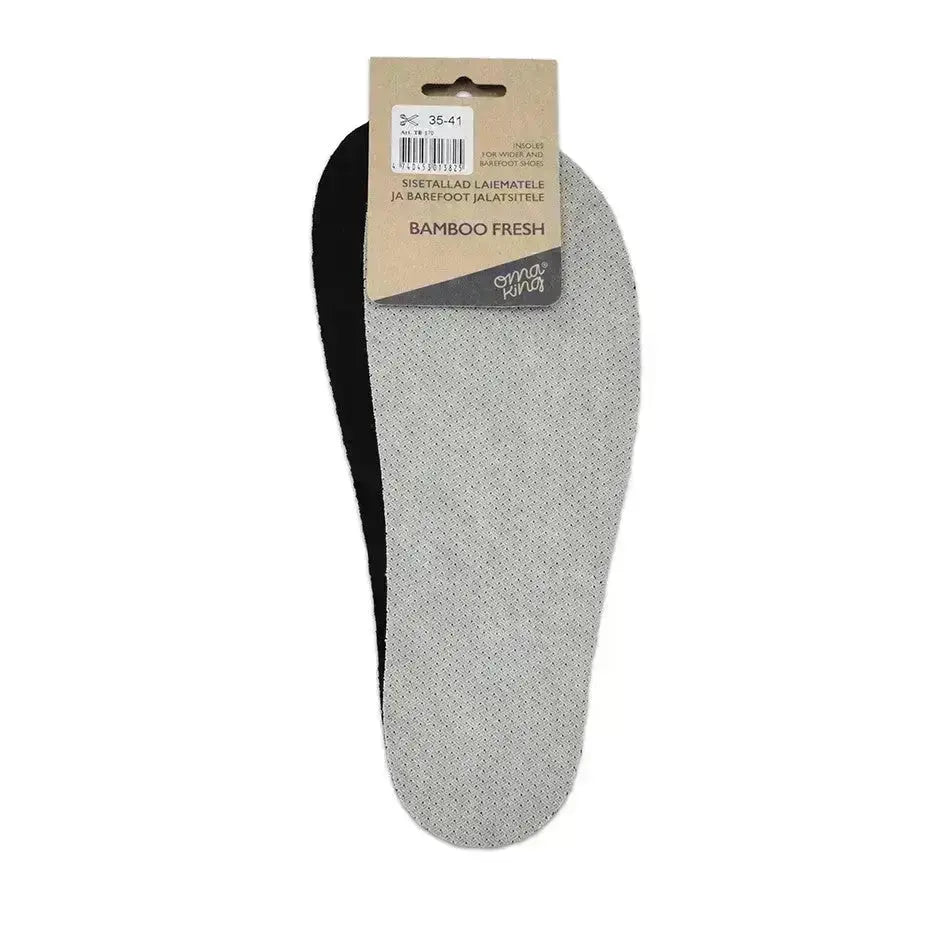 OmaKing Bamboo Fresh - Plantillas barefoot recortables frescas de bambú y carbón activo 4 mm