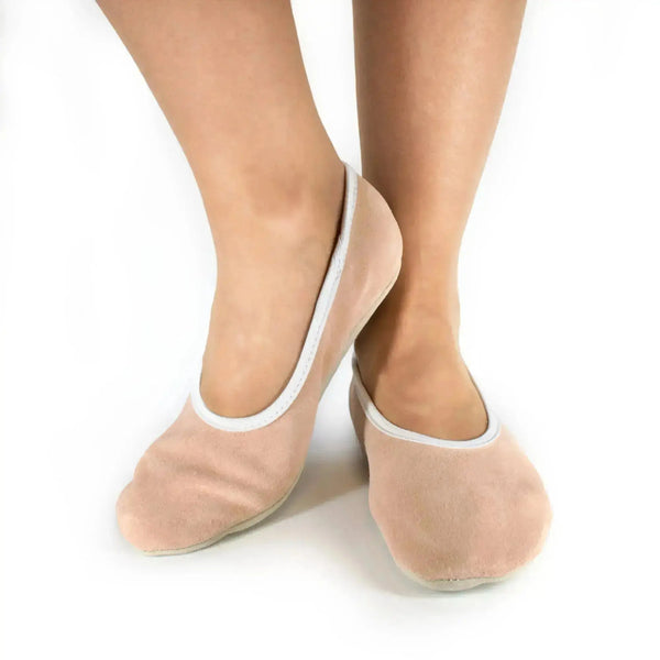 OmaKing Hip-Hop Nude - zapatillas de gimnasia barefoot para niños y adultos rosas