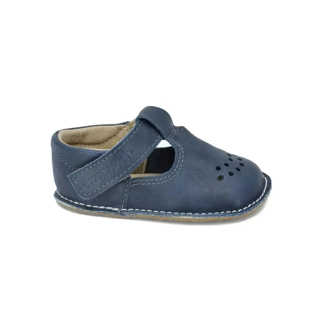 OmaKing - Lusti Blue - zapatitos respetuosos de primeros pasos azul marino