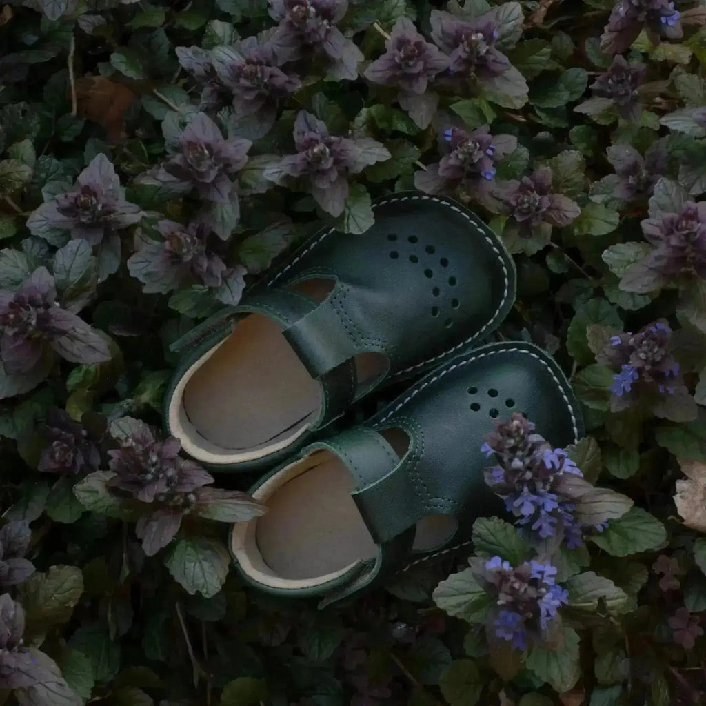 OmaKing - Lusti Green - zapatitos respetuosos de primeros pasos verdes