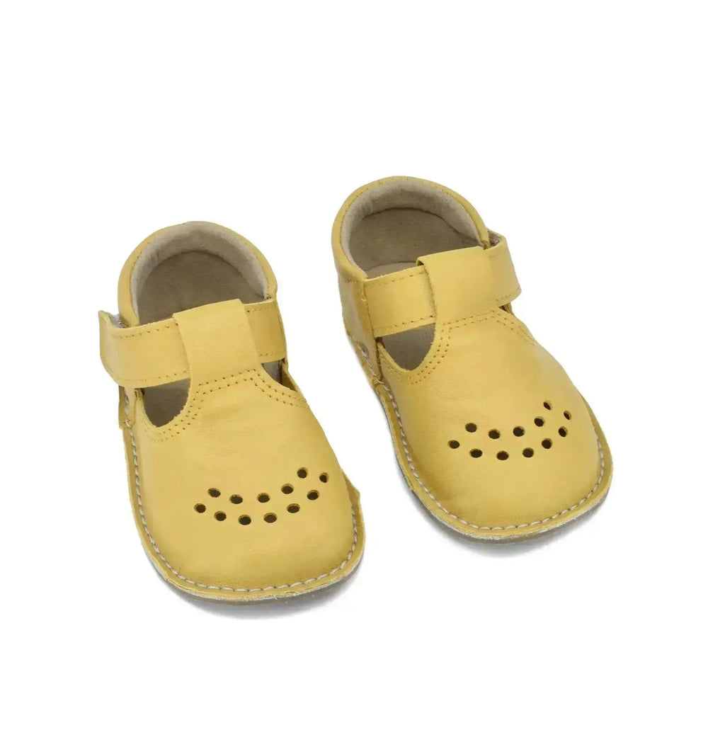 OmaKing - Lusti Yellow - zapatitos respetuosos de primeros pasos amarillo