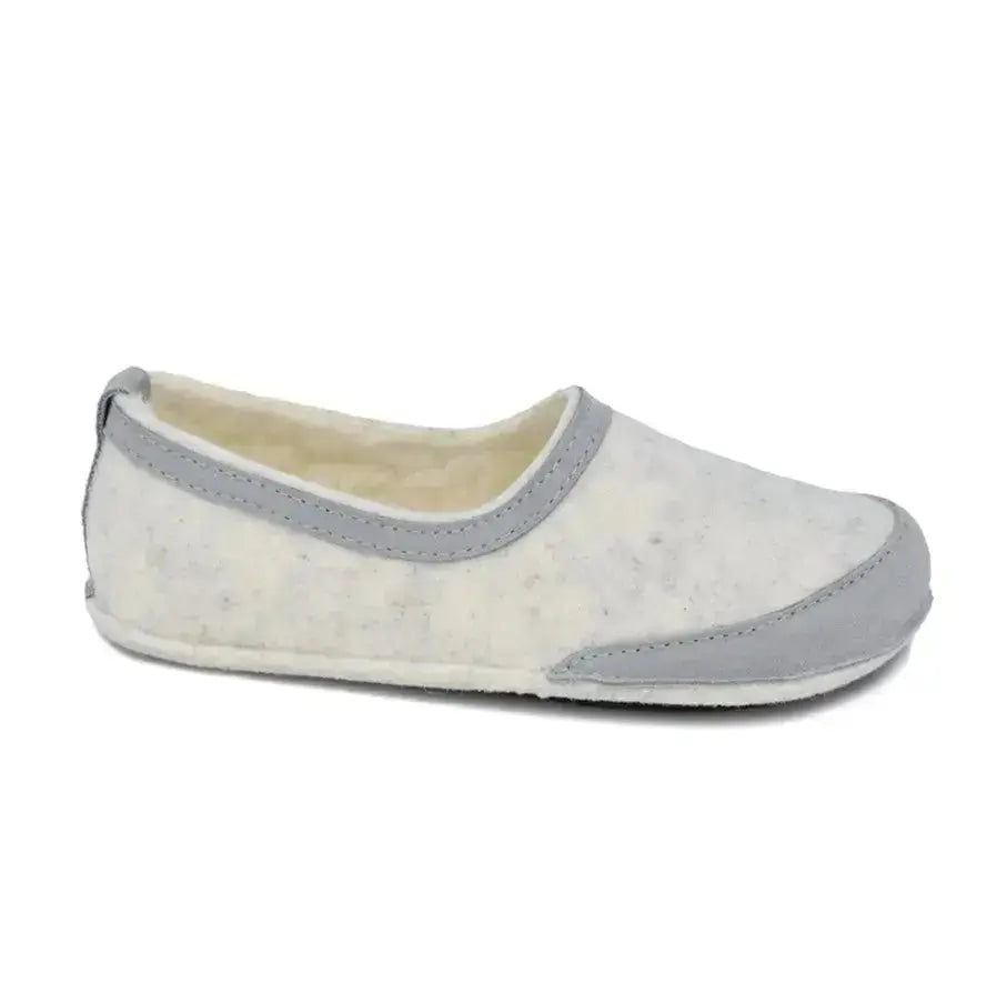 OmaKing - Tuuka White - zapatillas de casa barefoot fieltro y lana