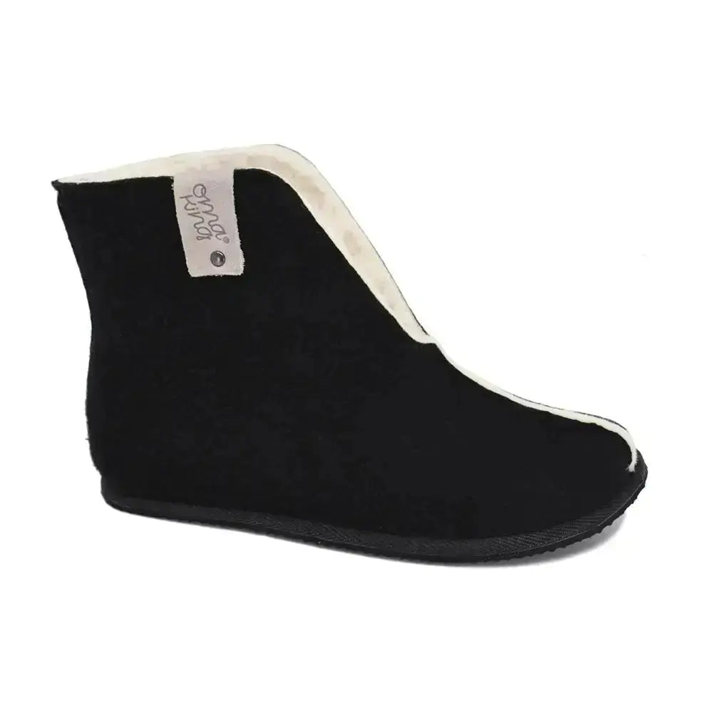 OmaKing - Vinski Black - pantuflas barefoot de lana