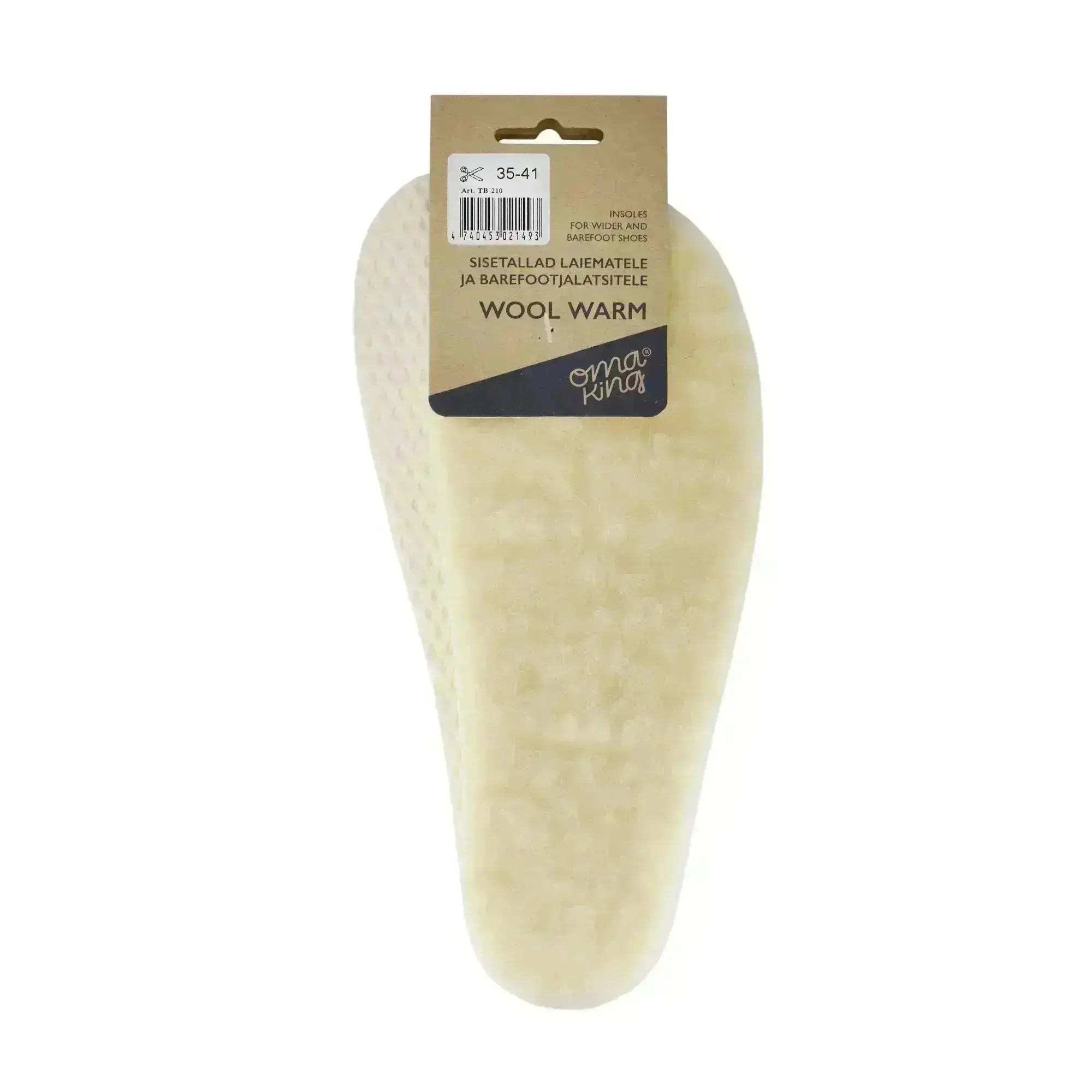 OmaKing Wool Warm - Plantillas Barefoot Recortables Calientes de Lana Natural 7 mm