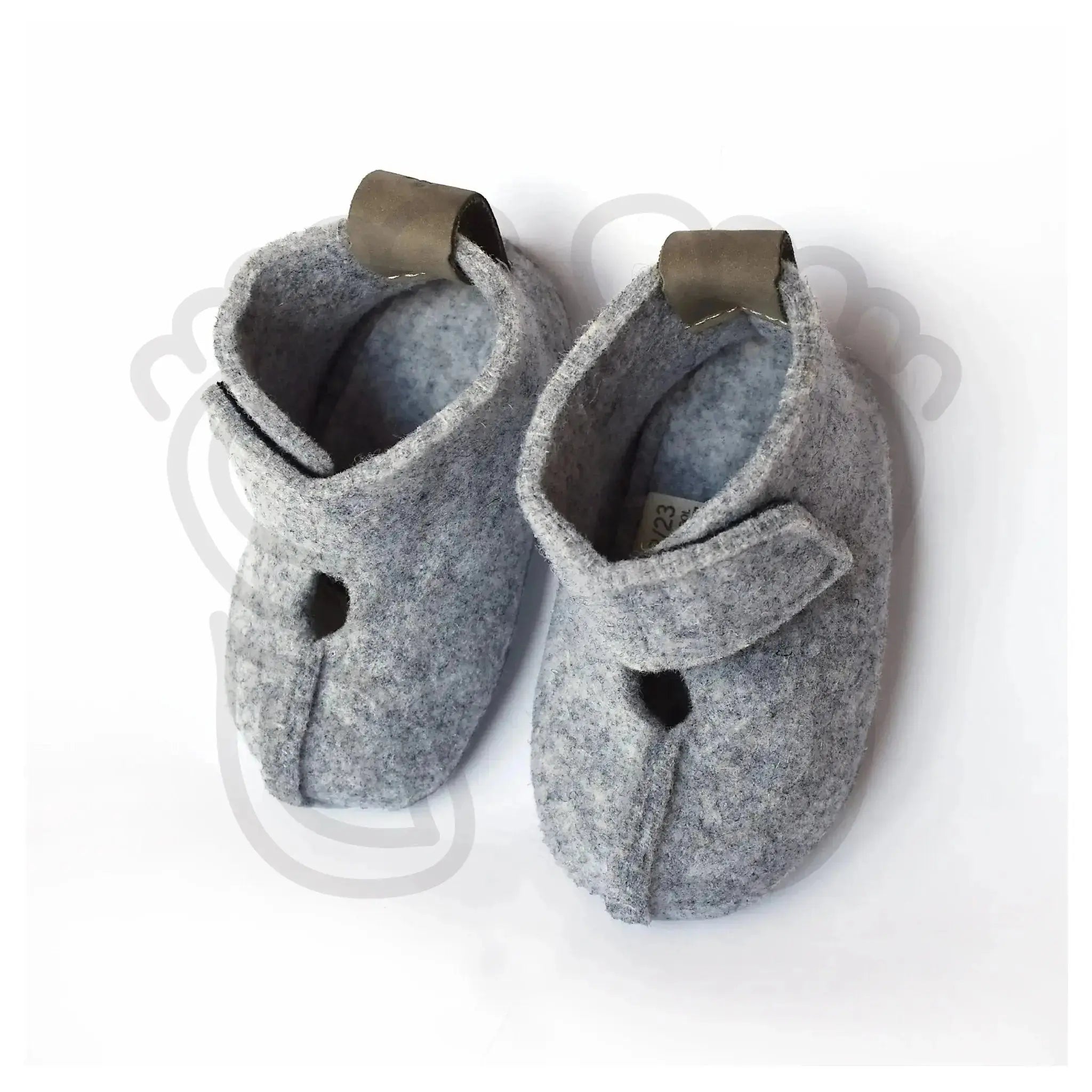Omaking - Kaku Grey - zapatillas de casa respetuosas infantiles calentitas grises