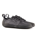 Saltic Outdoor Flat Black Nappa - Zapatillas barefoot unisex para senderismo negras