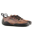 Saltic Outdoor Flat Tobacco - Zapatillas barefoot unisex para senderismo marrones