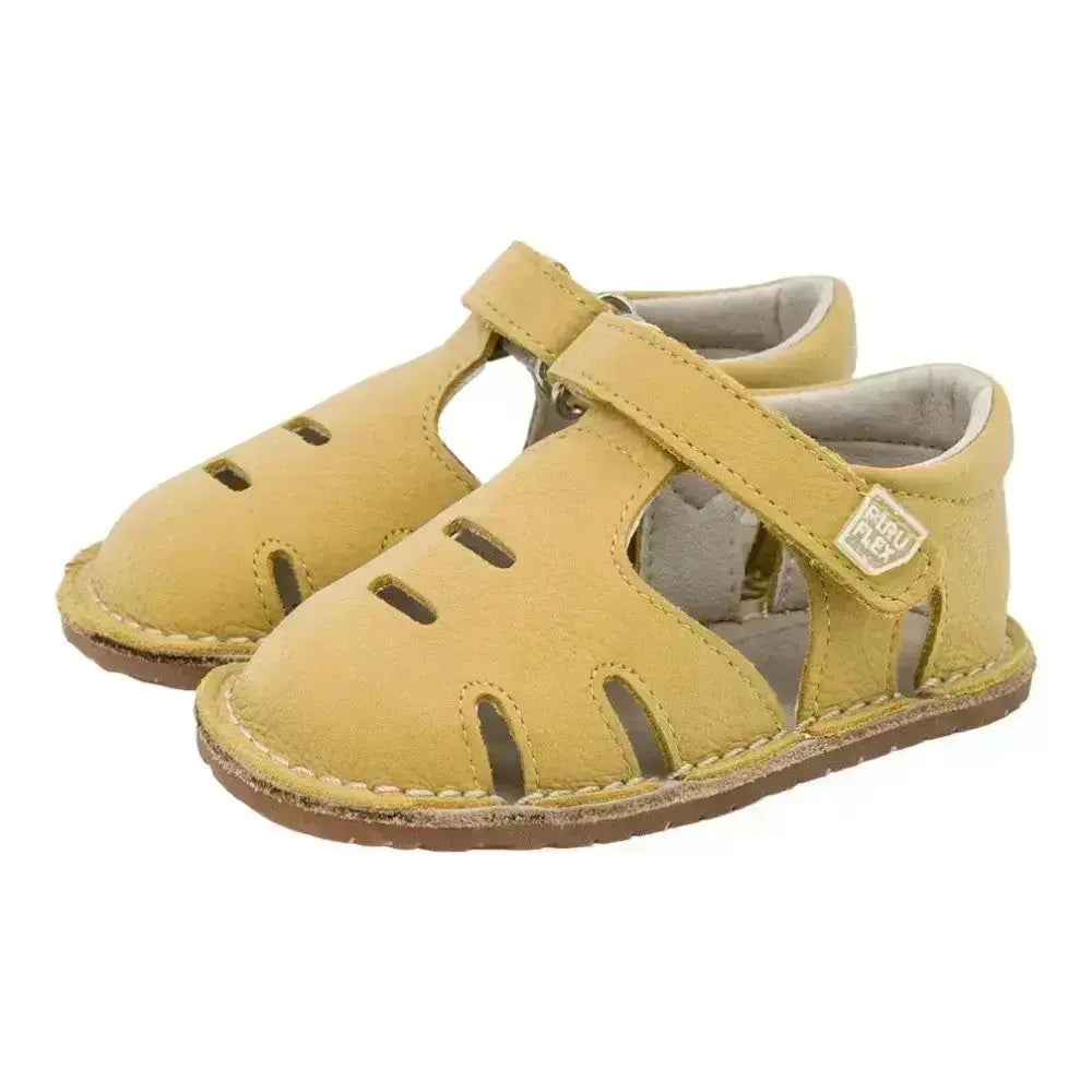 Piruflex - PF323-2 Davinci Mostaza - Sandalias barefoot infantiles