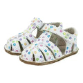Piruflex - PF324-3 Flores Blanco- Sandalias barefoot infantiles