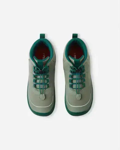 Reima - Loikkii Greyish Green - Botines barefoot impermeables infantiles verdes