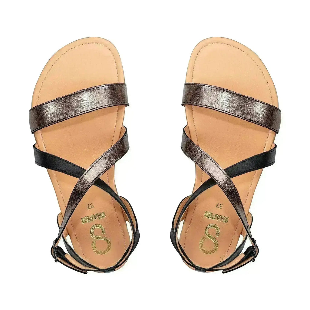Shapen - Calla Black - Sandalias barefoot negras para mujer