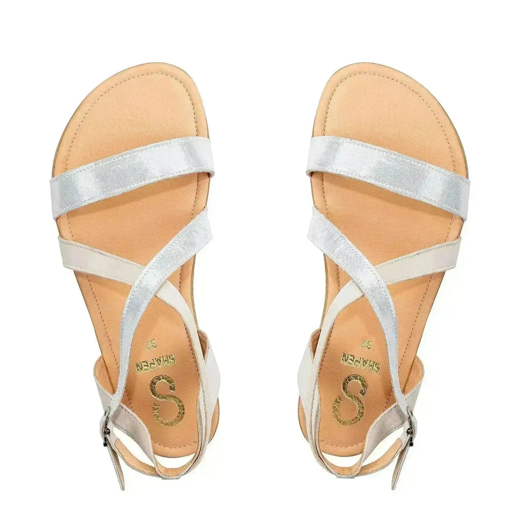 Shapen - Calla White - Sandalias barefoot blancas para mujer
