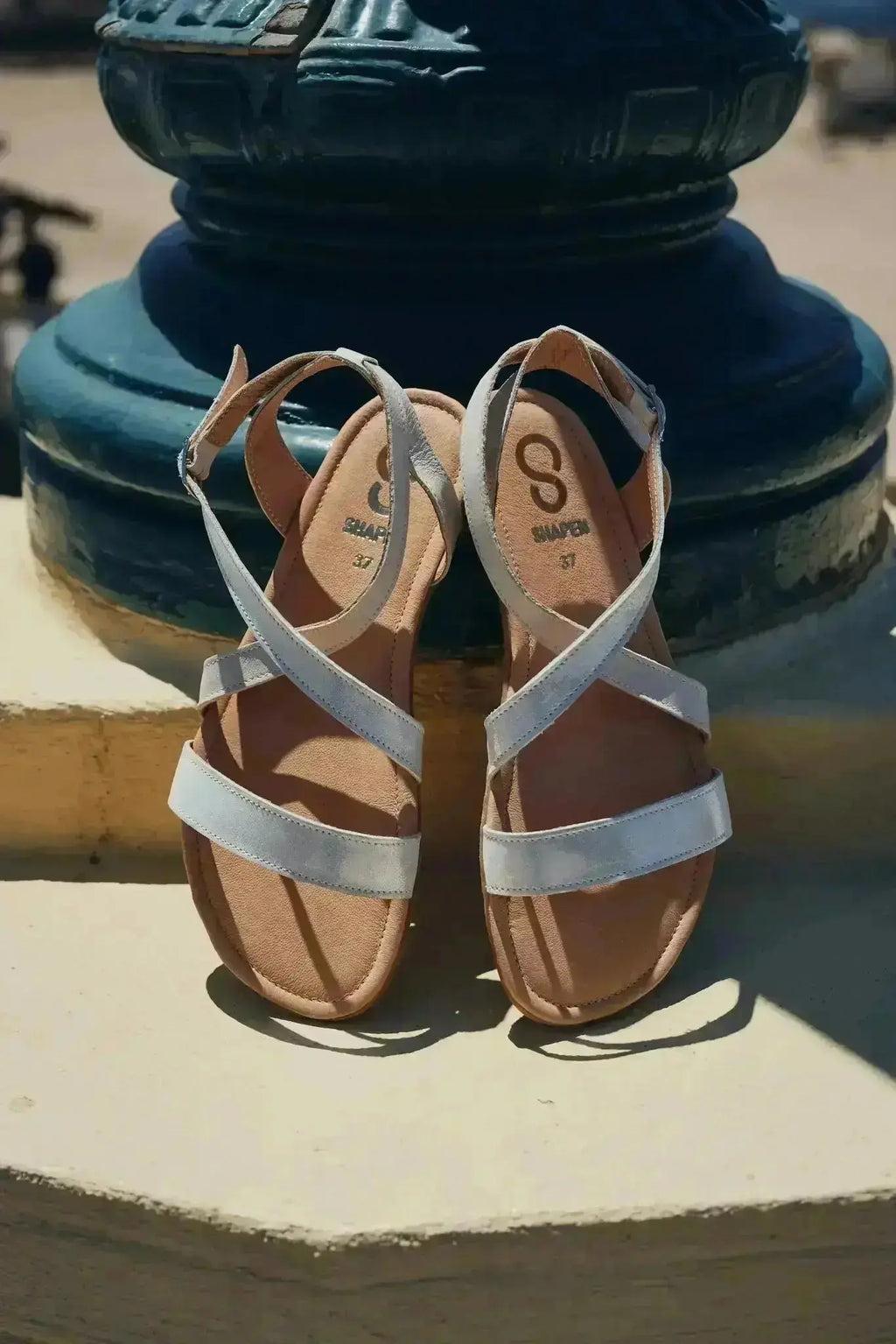 Shapen - Calla White - Sandalias barefoot blancas para mujer