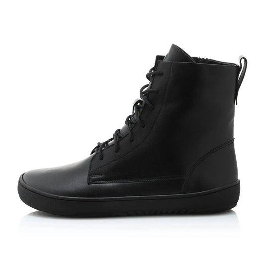 Shapen - Cozy 2.0 Black Smooth Leather - Botas barefoot de invierno