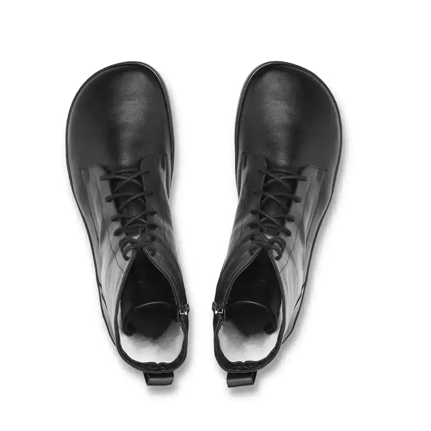 Shapen - Cozy 2.0 Noir Cuir Lisse - Bottes barefoot d'hiver